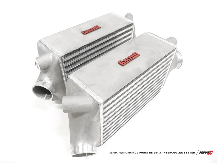 AMS ALP.23.09.0001-1 Intercooler Kit With Carbon Fiber Shrouds for PORSCHE 911 Turbo / Turbo S (991.1) 2013-2015 Photo-2