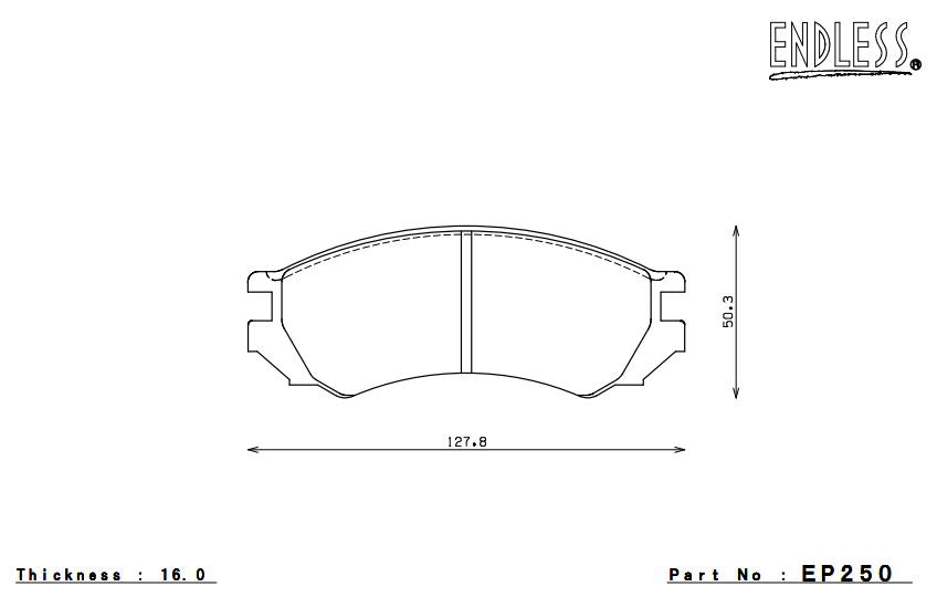 ENDLESS EP250MA45B Front brake pads NISSAN Primera Photo-0