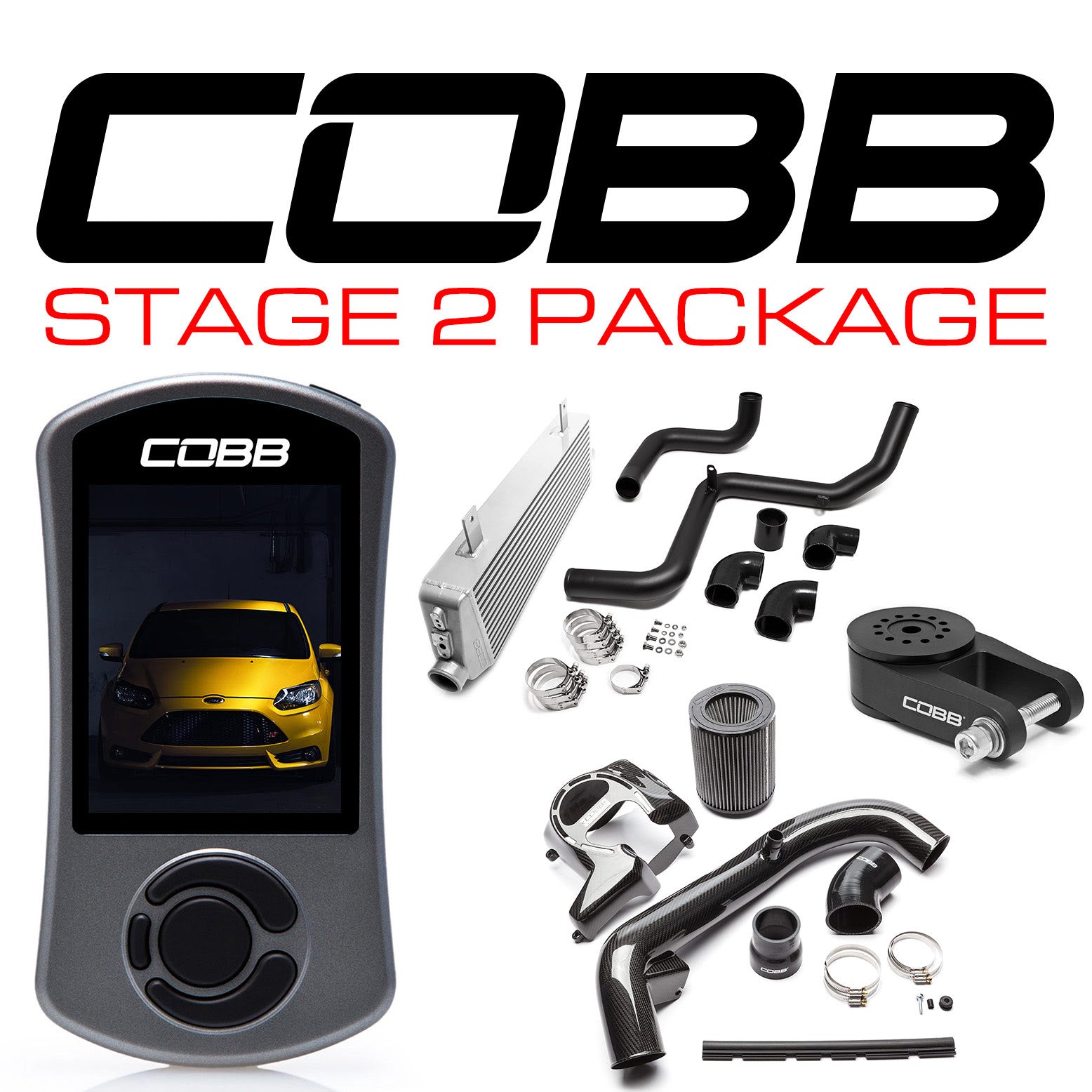 COBB FOR001FO2CF FORD Stage 2 Carbon Fiber Power Package Focus ST 2013-2017 Photo-0