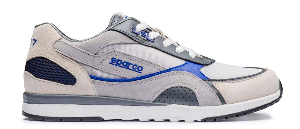 SPARCO 00126246SIAZ Shoes SH-17, leather/fabric, silver/blue, size 46 Photo-0