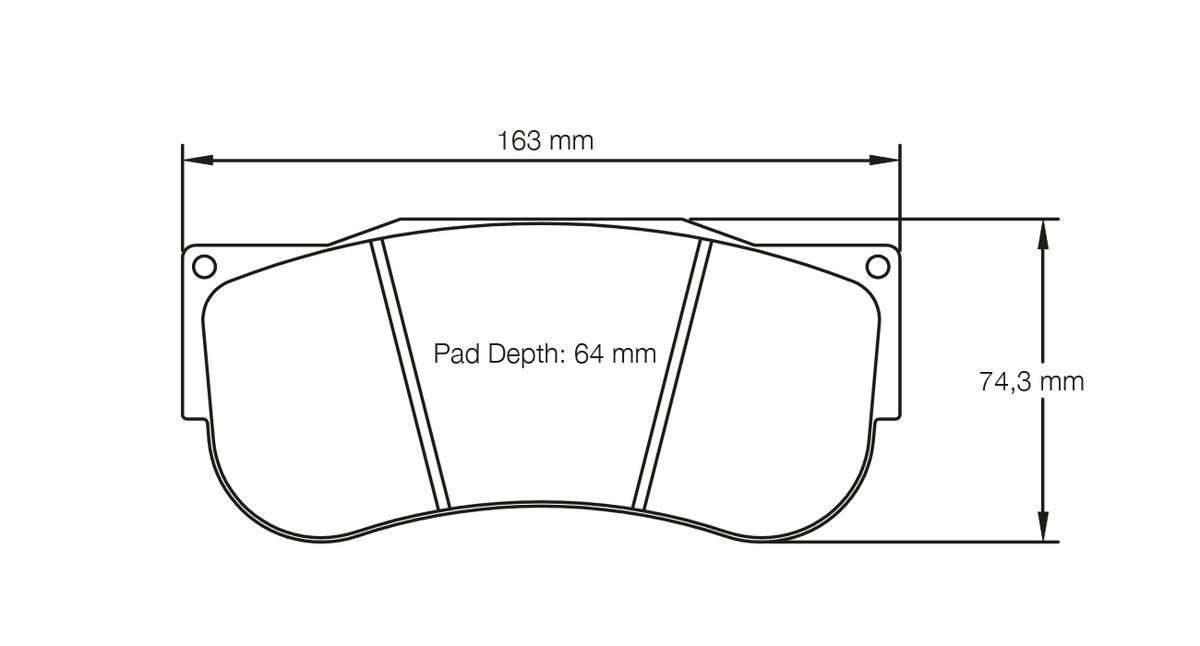 PAGID 2560-RST5 Front Brake Pads for NISSAN GT-R NISMO GT3 (race car) / AP Racing CP6210 D64 / CP6269 Photo-0