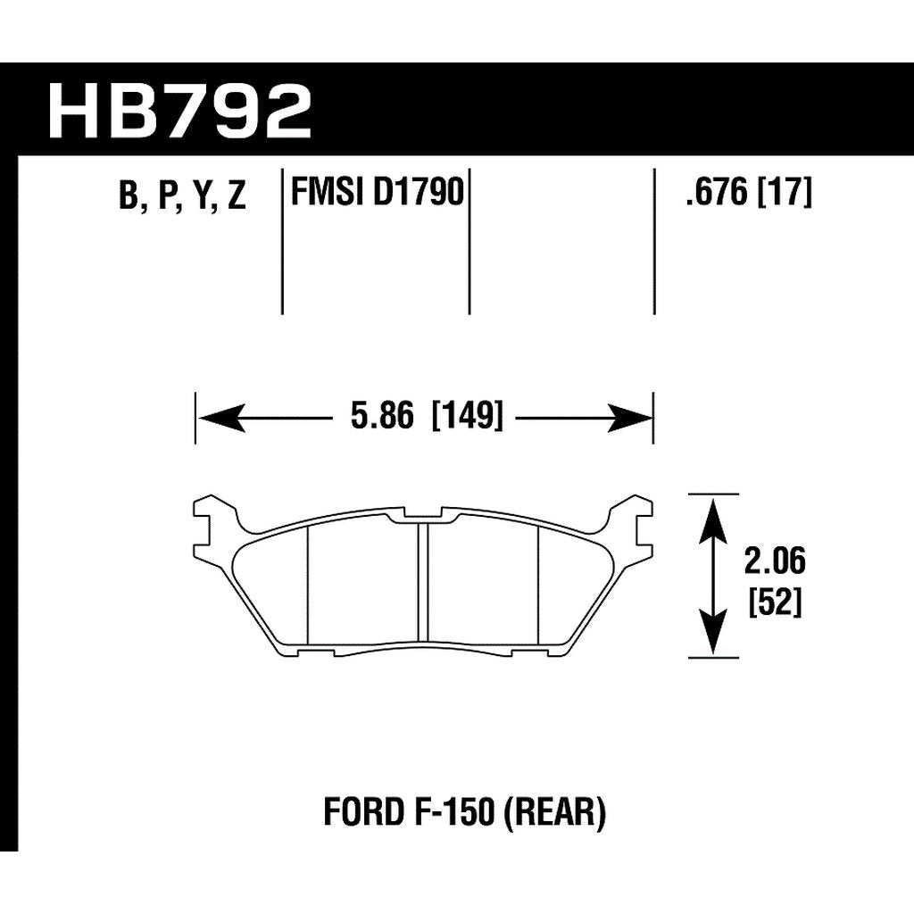 HAWK HB792Z.676 Brake Padss Perf. Ceramic Photo-2