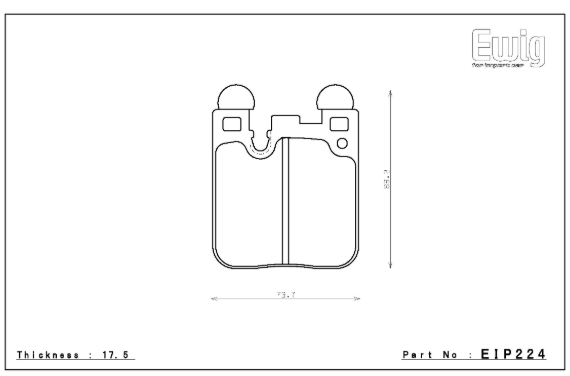 ENDLESS EIP224MX72PL Rear brake pads for BMW M2 (F87)/M3 (F80)/M4 (F82) Photo-0