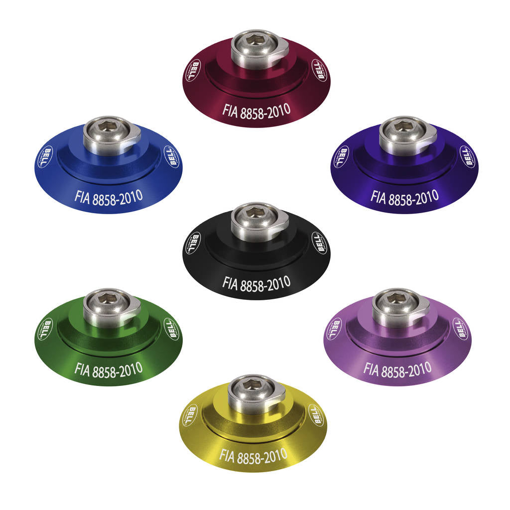 BELL 2100001 HANS clip set, FIA 8858-2010, silver Photo-0