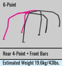 CUSCO 1C6 261 B Roll Cage D1 along Roof (6 point, 5 passenger, Escape Dash) for TOYOTA Yaris (MXPA10) 2020- Photo-0