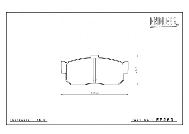 ENDLESS EP263SSY Rear brake pads NISSAN Photo-0