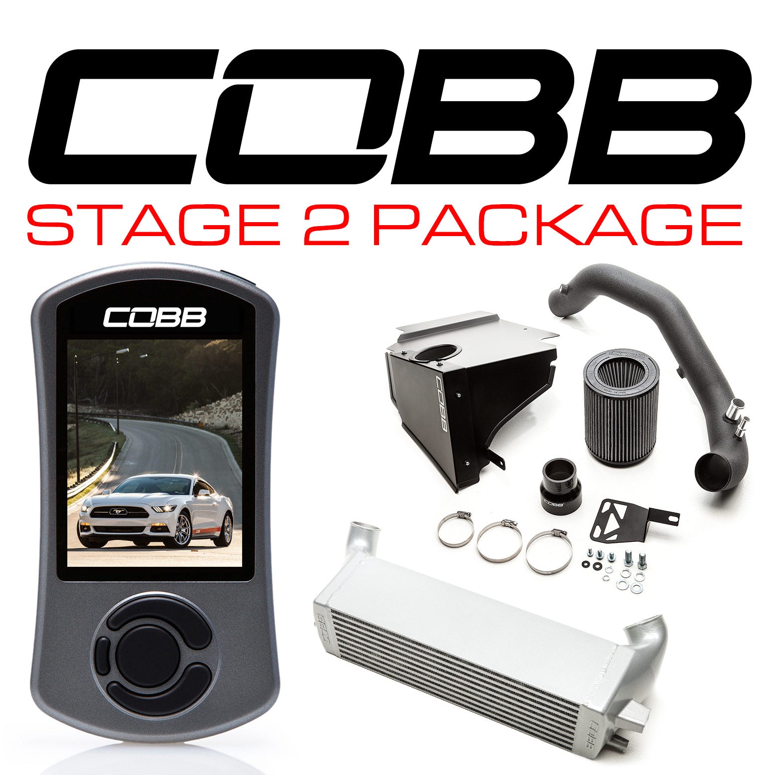 COBB 6M1X02 FORD Stage 2 Power Package Mustang Ecoboost 2015-2020 Photo-0