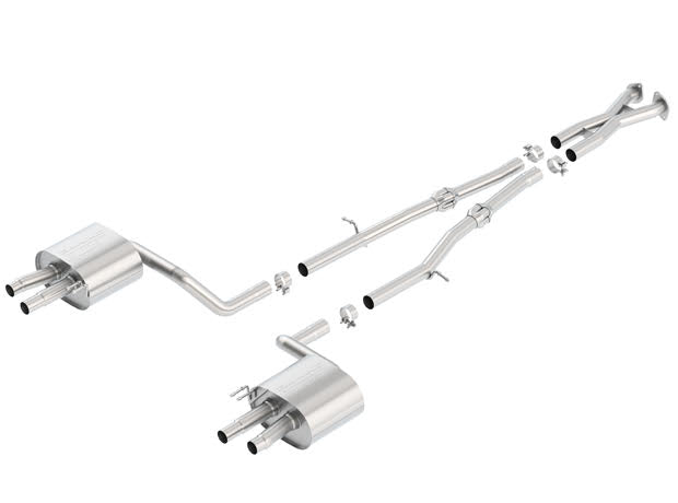 BORLA 140736 Exhaust system S-TYPE 2.25 inch (without limiters) KIA STINGER 2018 3.3L Photo-1