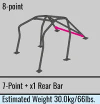 CUSCO 1C6 270 G20 Roll Cage SAFETY 21 (8 point, 2 passenger, Escape Dash) for TOYOTA Yaris (MXPA10) 2020- Photo-0