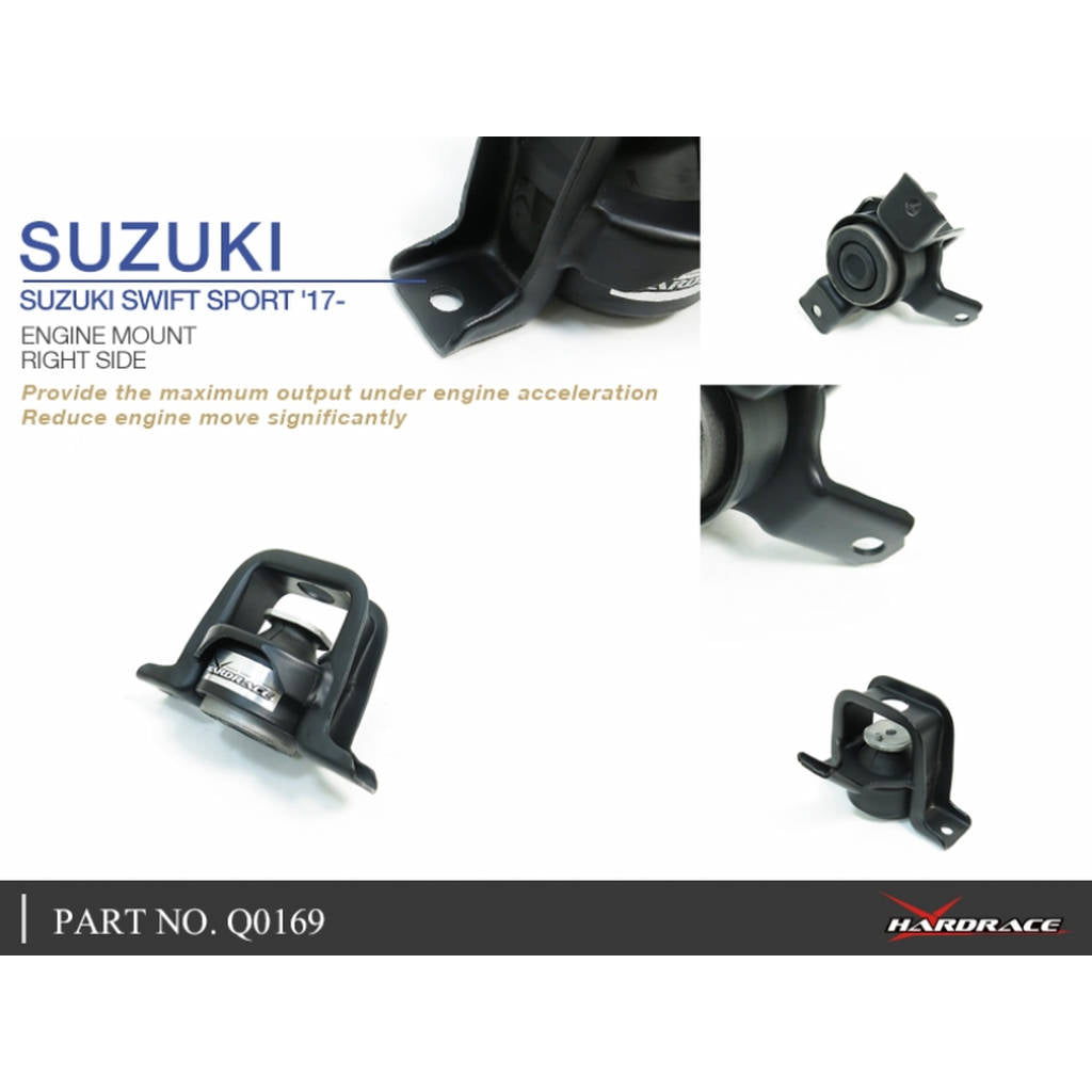 HARDRACE Q0169 ENGINE MOUNT, RH 1 PCS/SET SUZUKI SWIFT SPORT 17- Photo-4