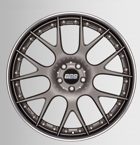 BBS 0711059# Wheel CH-RII CH610 Platinum/Black 9x21 PCD 5x120 ET28 CB64,1 Photo-1