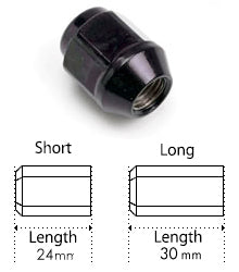 BBS P5623065 Hollow nut short M12x1.25 black Photo-0