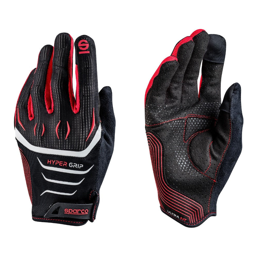 SPARCO 002094NRRS10 Sim Racer gloves HYPERGRIP, black/red, size 10 Photo-0