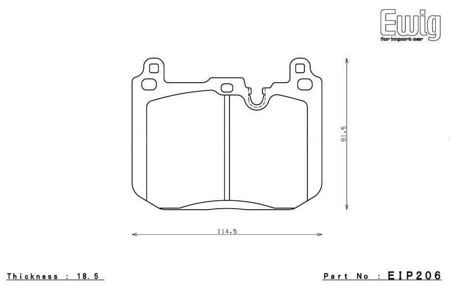 ENDLESS EIP206N30C Front brake pads BMW F30 ActiveHybrid3/F30 Performance caliper Photo-0