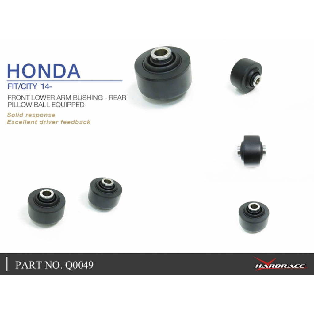 HARDRACE Q0049 FRONT LOWER ARM BUSHING - REAR (PILLOW BALL) 2 PCS/SET HONDA FIT/CITY 14- Photo-4