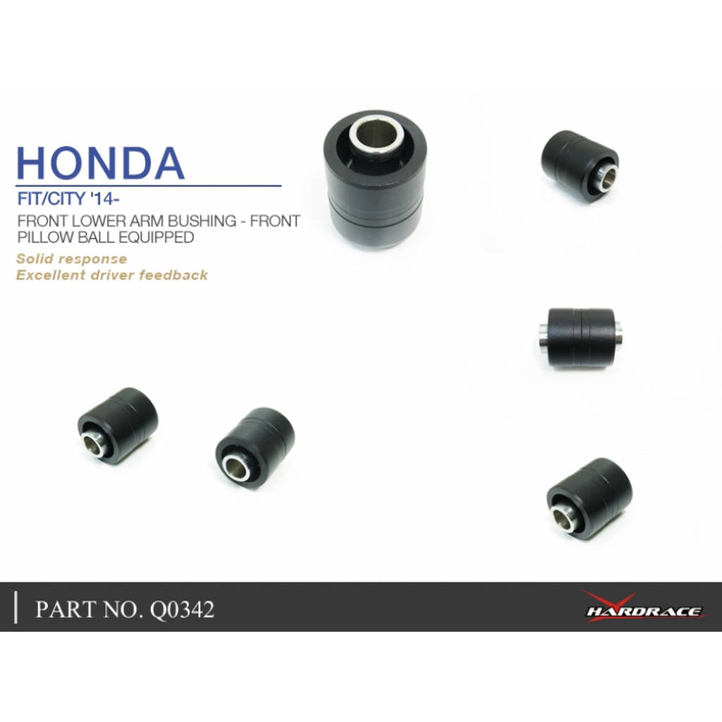 HARDRACE Q0342 FRONT LOWER ARM BUSHING - FRONT (PILLOW BALL) 2 PCS/SET HONDA FIT/CITY 08- Photo-4