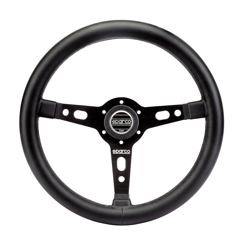 SPARCO 015TARGA350PLNR Streering Wheel Targa, Dia 350 mm, 65 mm, Leather, Black Photo-0