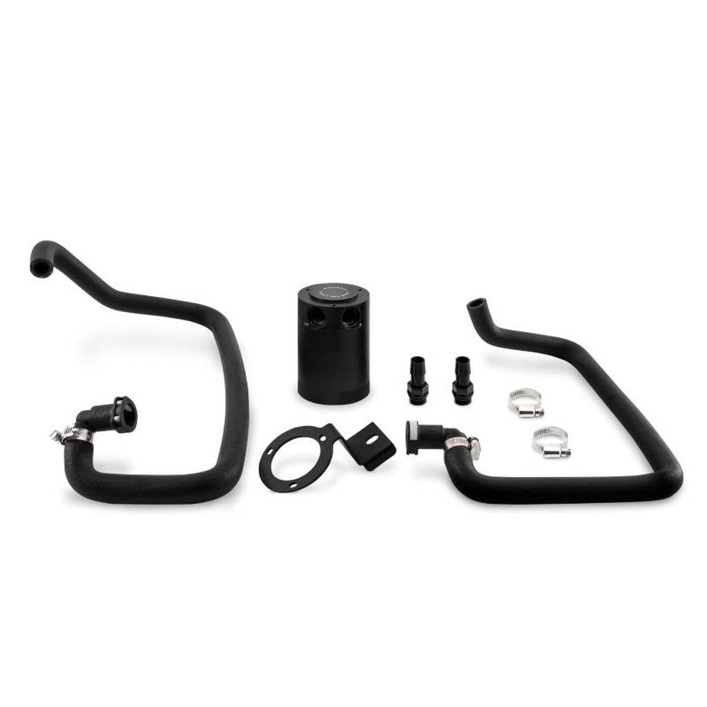 MISHIMOTO MMBCC-MUS4-15PBE FORD Mustang EcoBoost Baffled Oil Catch Can, PCV Side, 2015+ Black Photo-0