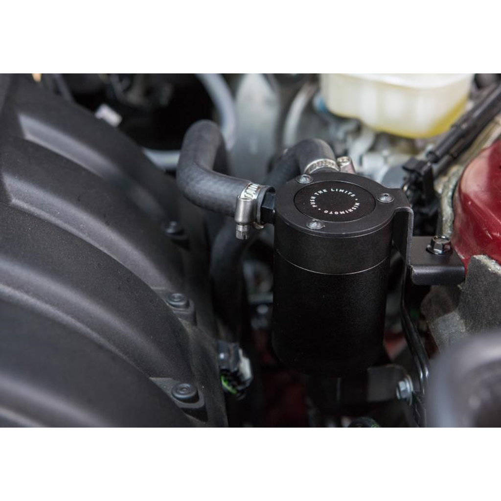 MISHIMOTO MMBCC-MUS4-15PBE FORD Mustang EcoBoost Baffled Oil Catch Can, PCV Side, 2015+ Black Photo-6