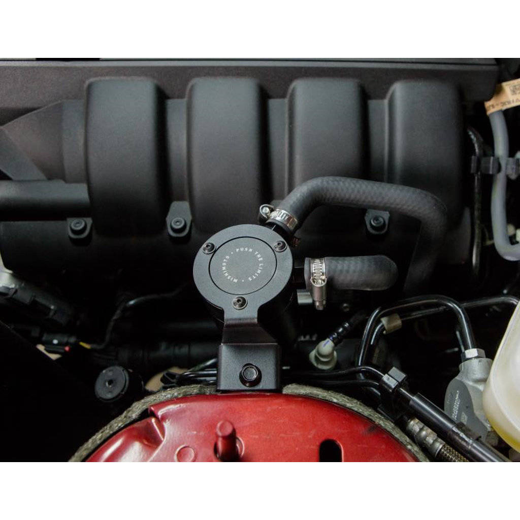 MISHIMOTO MMBCC-MUS4-15PBE FORD Mustang EcoBoost Baffled Oil Catch Can, PCV Side, 2015+ Black Photo-7