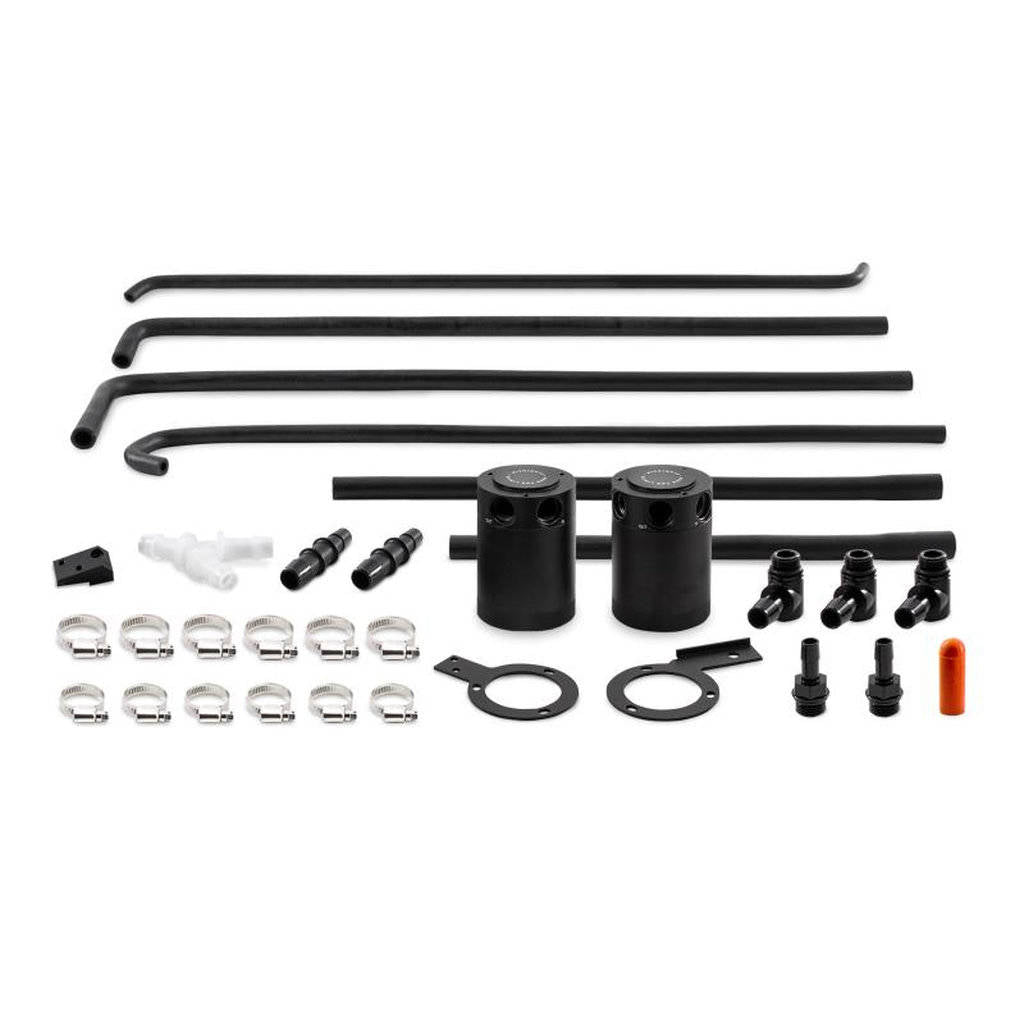 MISHIMOTO MMBCC-WRX-08SBE SUBARU WRX Baffled Oil Catch Can System, Black Photo-0