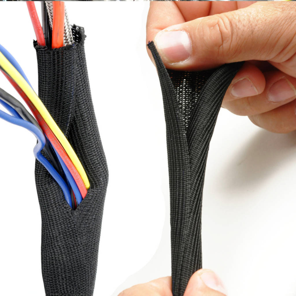 DEI 010651P10 Split Wire Sleeve Easy Loom 8mm-5/16" x 10' Black Photo-4
