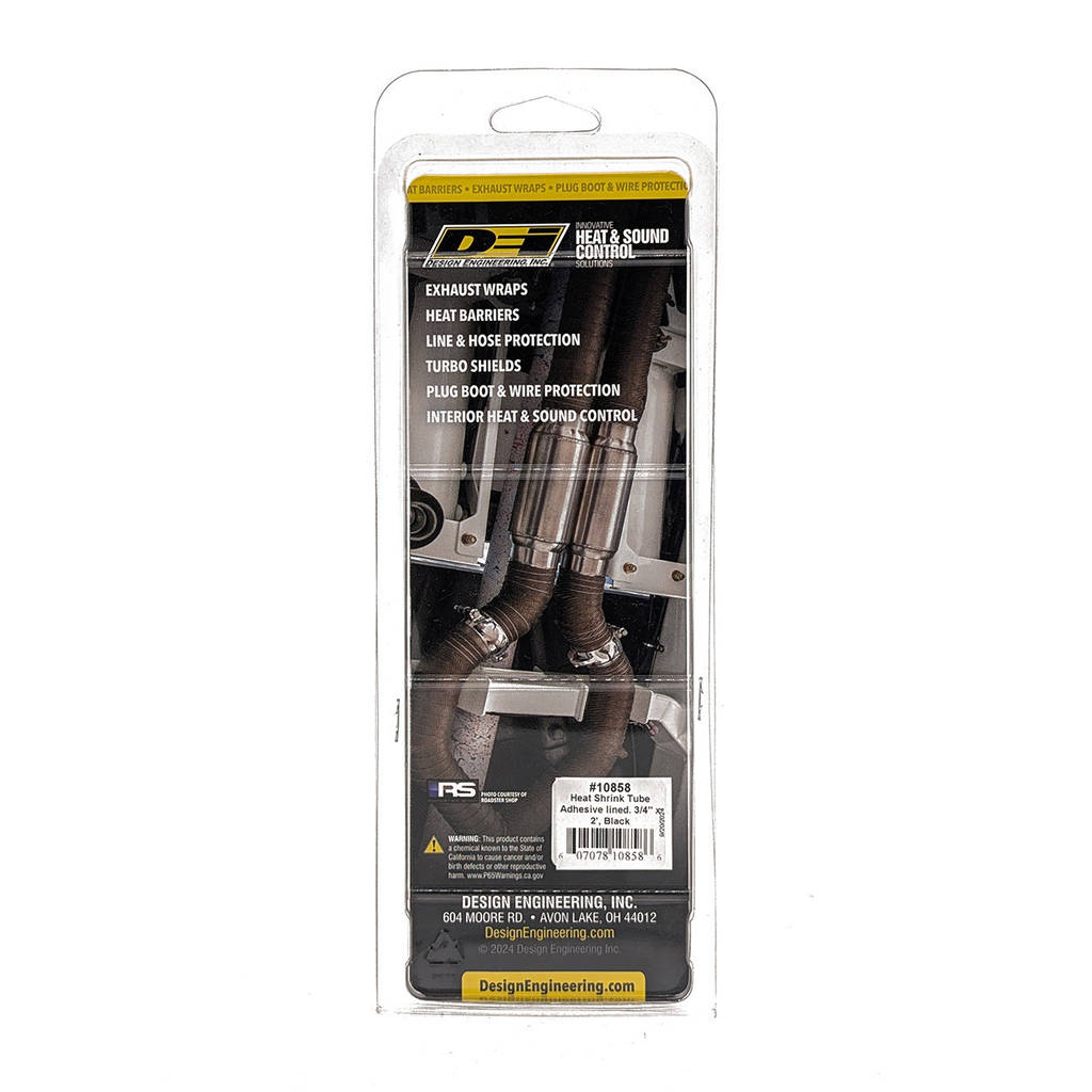 DEI 010858 Hi-Temp Shrink Tube 19mm (3/4") x 2ft w/Adhesive-Black Photo-2