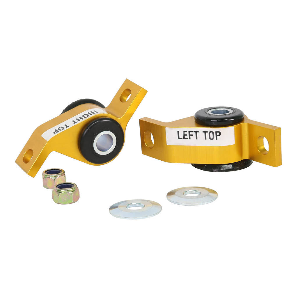 WHITELINE KCA319A Front Lower Inner Rear Bushings Offset Caster/Anti Lift for Subaru Impreza/Legacy Photo-0