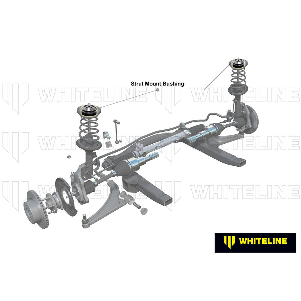 WHITELINE KCA335 Caster/Camber Offset Front Strut Mount - Kit for Subaru Forester, Impreza, Legacy/Outback Photo-1