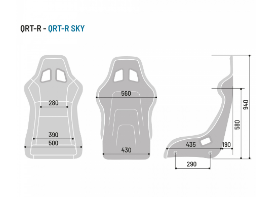 SPARCO 008012RNRSKY Racing seat QRT-R, FIA 8855-1999, vilyl, black Photo-5