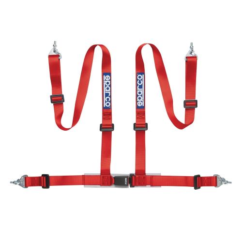 SPARCO 04604BM1RS Harness belts CLUB H-4M, 4 points, 2", ECE, snap on, red Photo-0