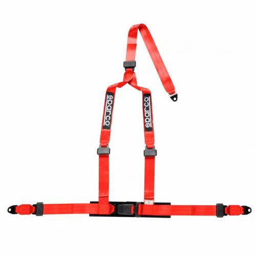 SPARCO 04608BV1RS Harness belts CLUB H-3, 3 points, 2", ECE, bolts, red Photo-0