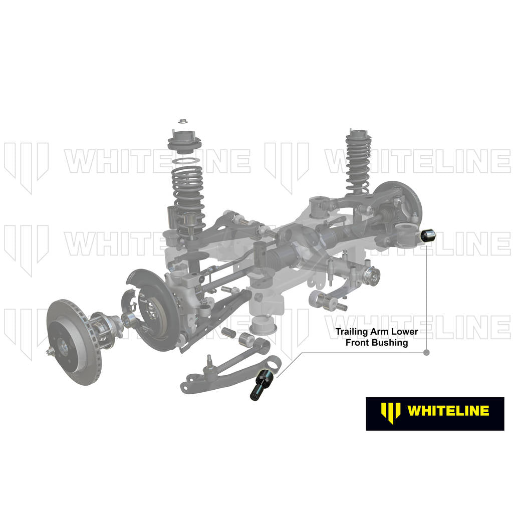 WHITELINE W0594 Rear Trailing Arm Lower - Front Bushing Kit for Mitsubishi Lancer Evo 4 5 6 7 8 9 Photo-1