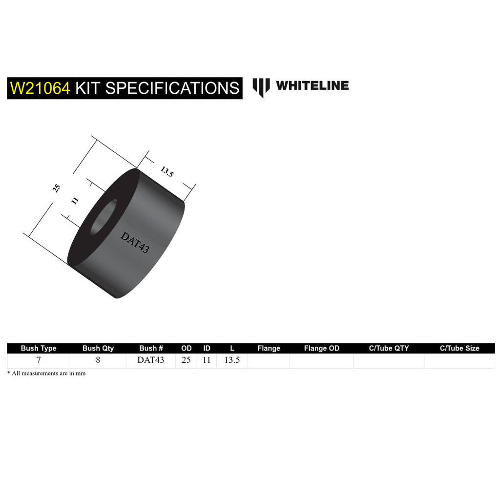 WHITELINE W21064 Anti Roll Bar Link - Bushing Kit for Various Nissan Applications Photo-3