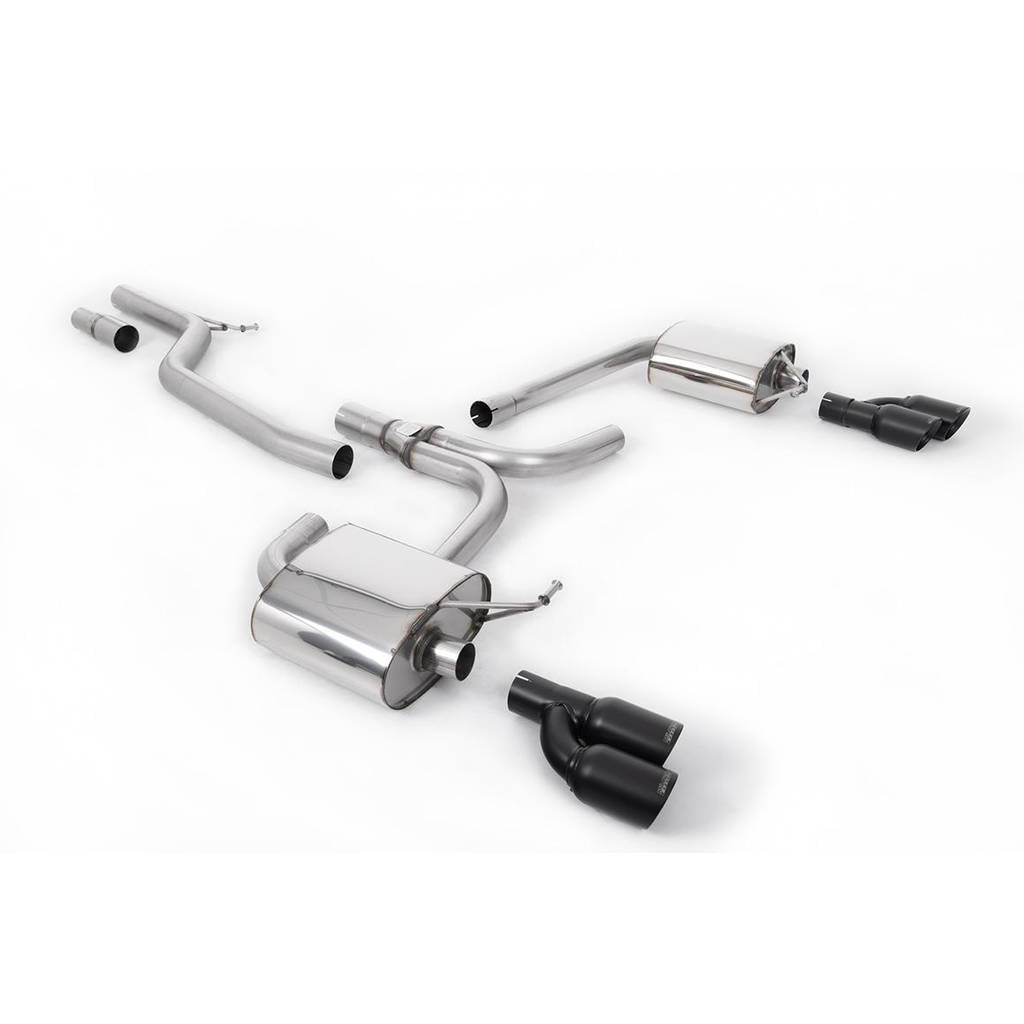 MILLTEK SSXAU664 Cat-back Twin 80mm GT AUDI A4 2.0 TDi B8 140PS/177PS 2WD Saloon and Avant (S line models only) Photo-0