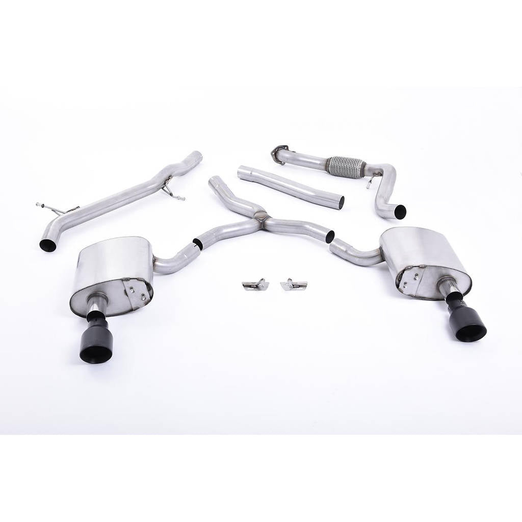 MILLTEK SSXAU615 Cat-back Dual GT100 AUDI A4 2.0 TFSI B9 Quattro Saloon&Avant Photo-0