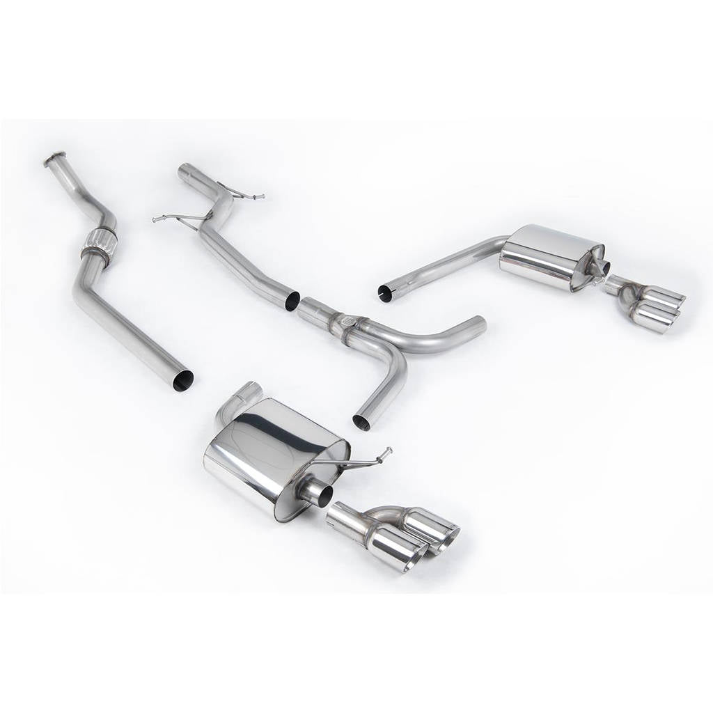 MILLTEK SSXAU630 Cat-back Twin 80mm GT80 AUDI A4 2.0 TFSI S line B8 (2WD and quattro Tiptronic-only) Saloon&Avant Photo-0