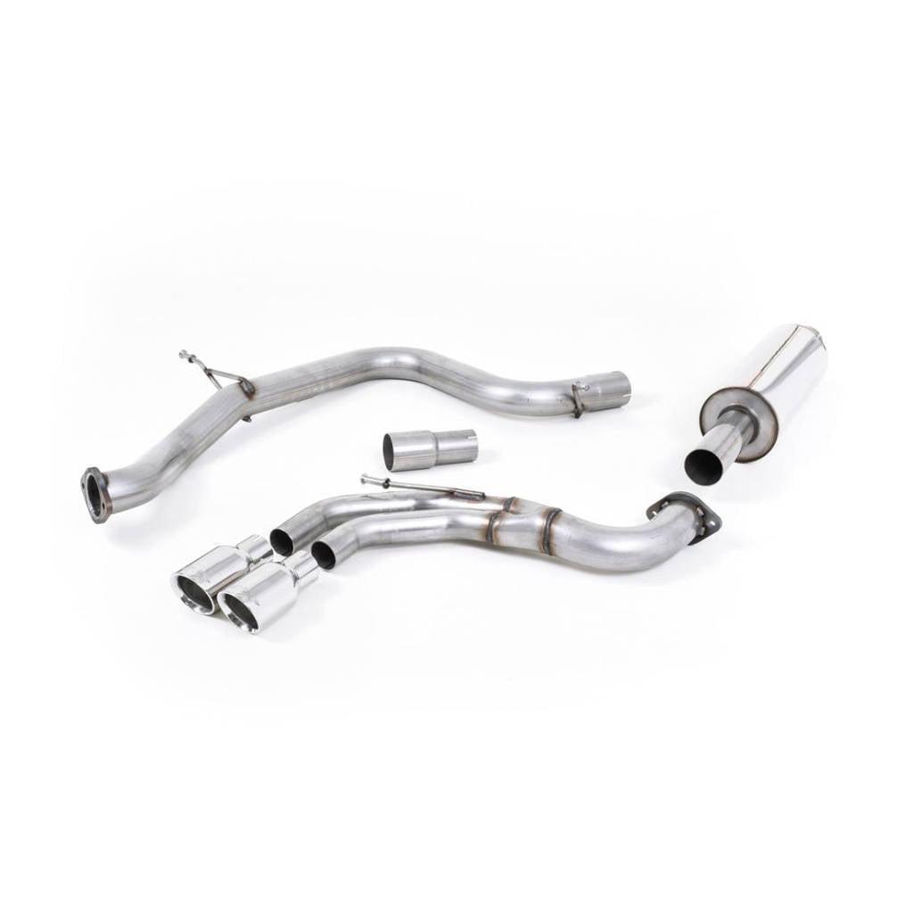 MILLTEK SSXVW241 Cat-back Twin 80mm GT80 ECA VW Golf MK7 GTD 2.0 TDI 185PS Photo-0