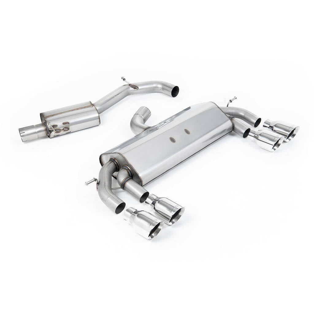 MILLTEK SSXVW412 Cat-back Quad 100mm GT100 VW Golf MK7 R 2.0 TSI 300PS Photo-0