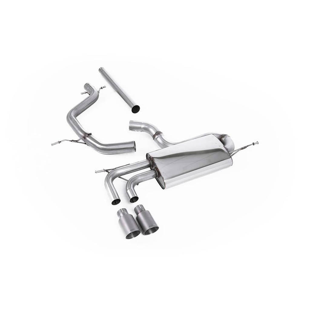 MILLTEK SSXVW341 Cat-back Twin 80mm GT80 VW Golf Mk5 2.0 TDI 140PS Photo-0