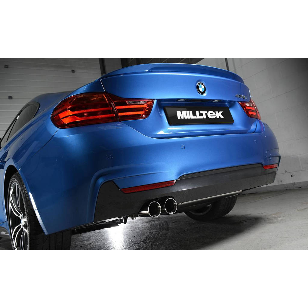 MILLTEK SSXBM1002 Cat-back Twin 76.2mm GT76 BMW 4 Series F32 428i Coupé (manual and without tow bar and N20 Engine Only) Photo-1