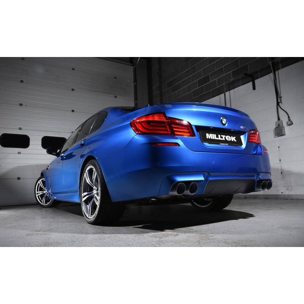 MILLTEK SSXBM1017 Cat-back Quad 90mm GT90 ECA BMW 5 Series M5 Saloon M TwinPower Turbo V8 (F10) Photo-2