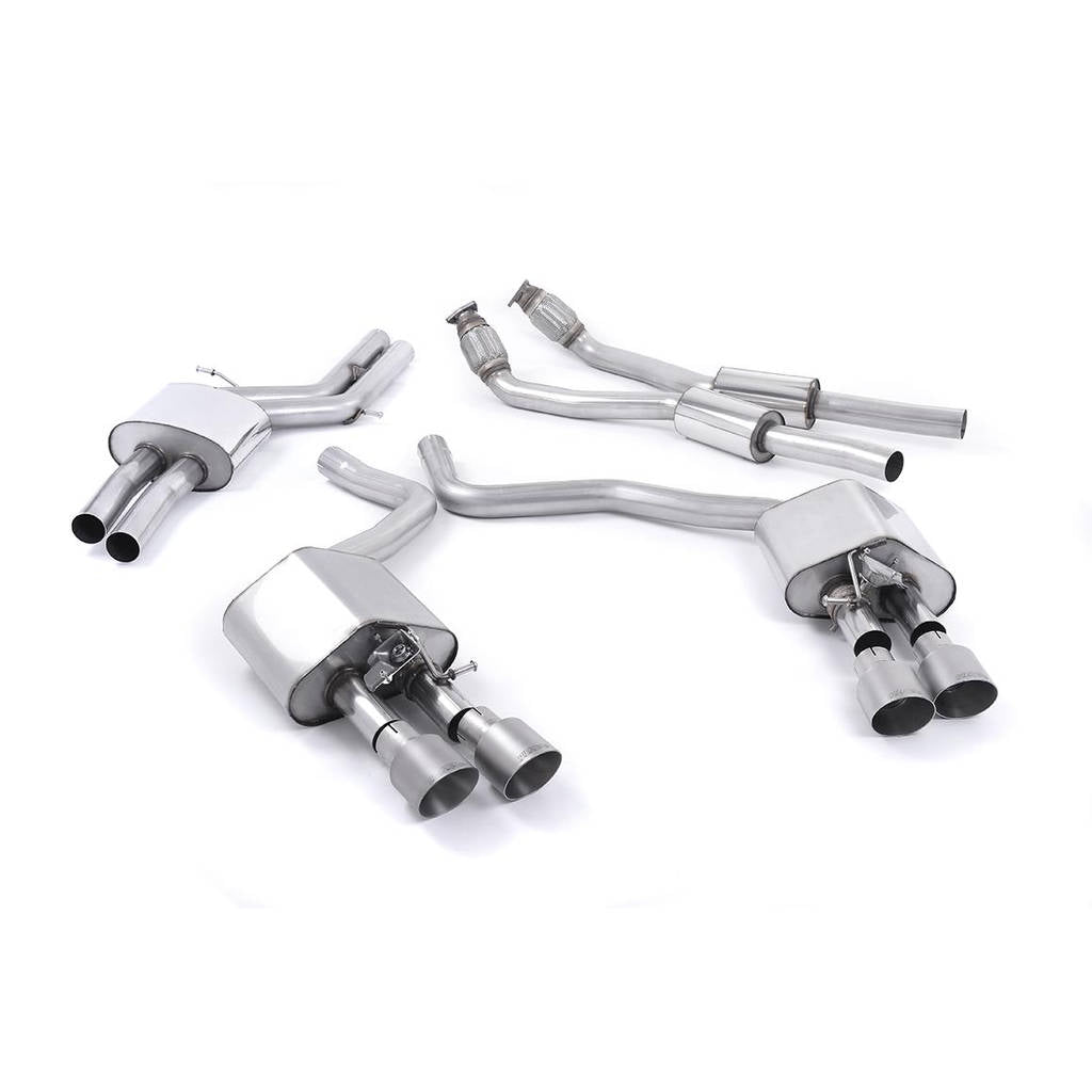 MILLTEK SSXAU446 Cat-back Quad 100mm GT100 AUDI S6 4.0 TFSI C7 quattro Photo-0