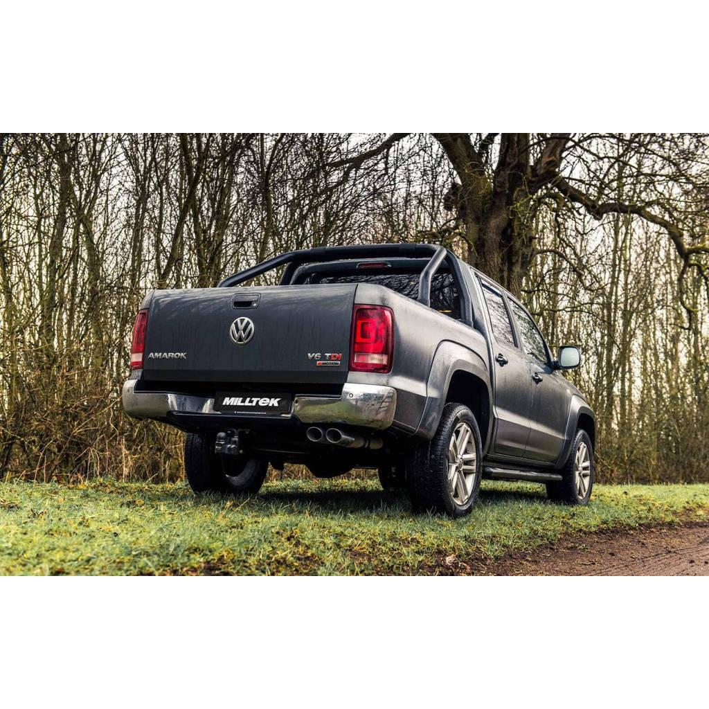 MILLTEK SSXVW448 Cat-back Twin 100 x 80mm Special Oval VW Amarok 3.0 V6 TDI (204&224PS) Photo-2