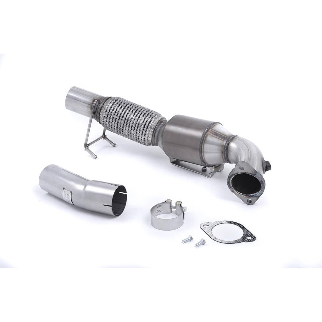 MILLTEK SSXFD192 Large Bore Downpipe and Hi-Flow Sports Cat 76,2 FORD Focus Mk3 RS 2.3L EcoBoost 4wd 5-Door Hatchback Photo-0