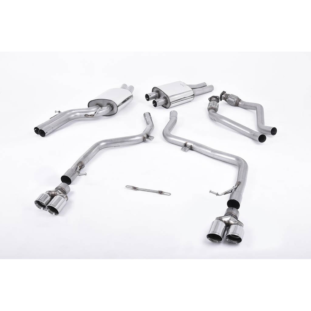 MILLTEK SSXAU268 Cat-back Twin 80mm GT-80 AUDI S4 3.0 Supercharged V6 B8 Photo-0