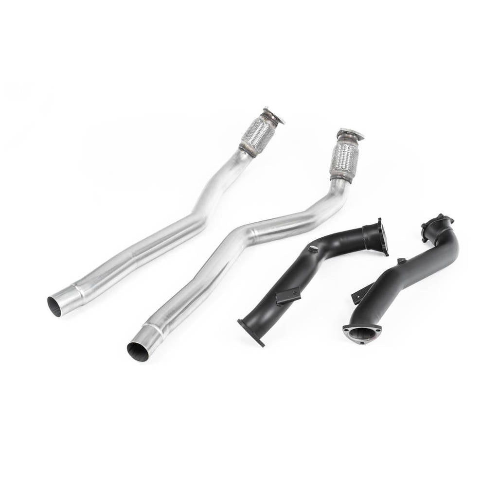 MILLTEK SSXAU555 Large-bore Downpipes and Cat Bypass Pipes AUDI RS6 C7 4.0 TFSI biturbo quattro Photo-0