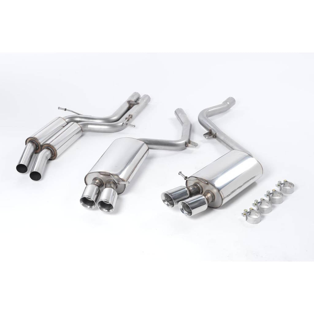 MILLTEK SSXAU134 Cat-back Twin 80mm GT-80 ECA AUDI S5 4.2 V8 B8 Coupé (Manual and Auto) Photo-2