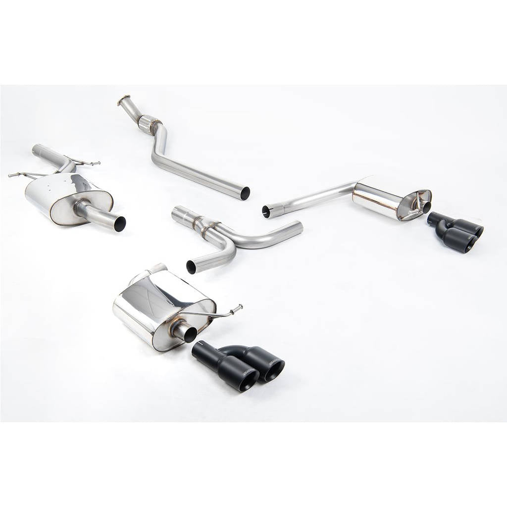 MILLTEK SSXAU661 Cat-back Twin 80mm GT ECA AUDI A4 2.0 TFSI S line B8 (2WD and quattro manual-only) Saloon&Avant Photo-0