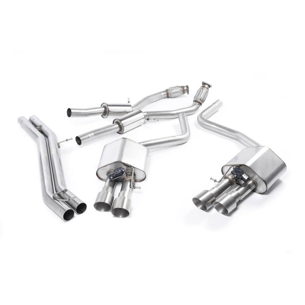 MILLTEK SSXAU466 Cat-back Quad 100mm GT100 AUDI S8 4.0 TFSI quattro Tiptronic Photo-0
